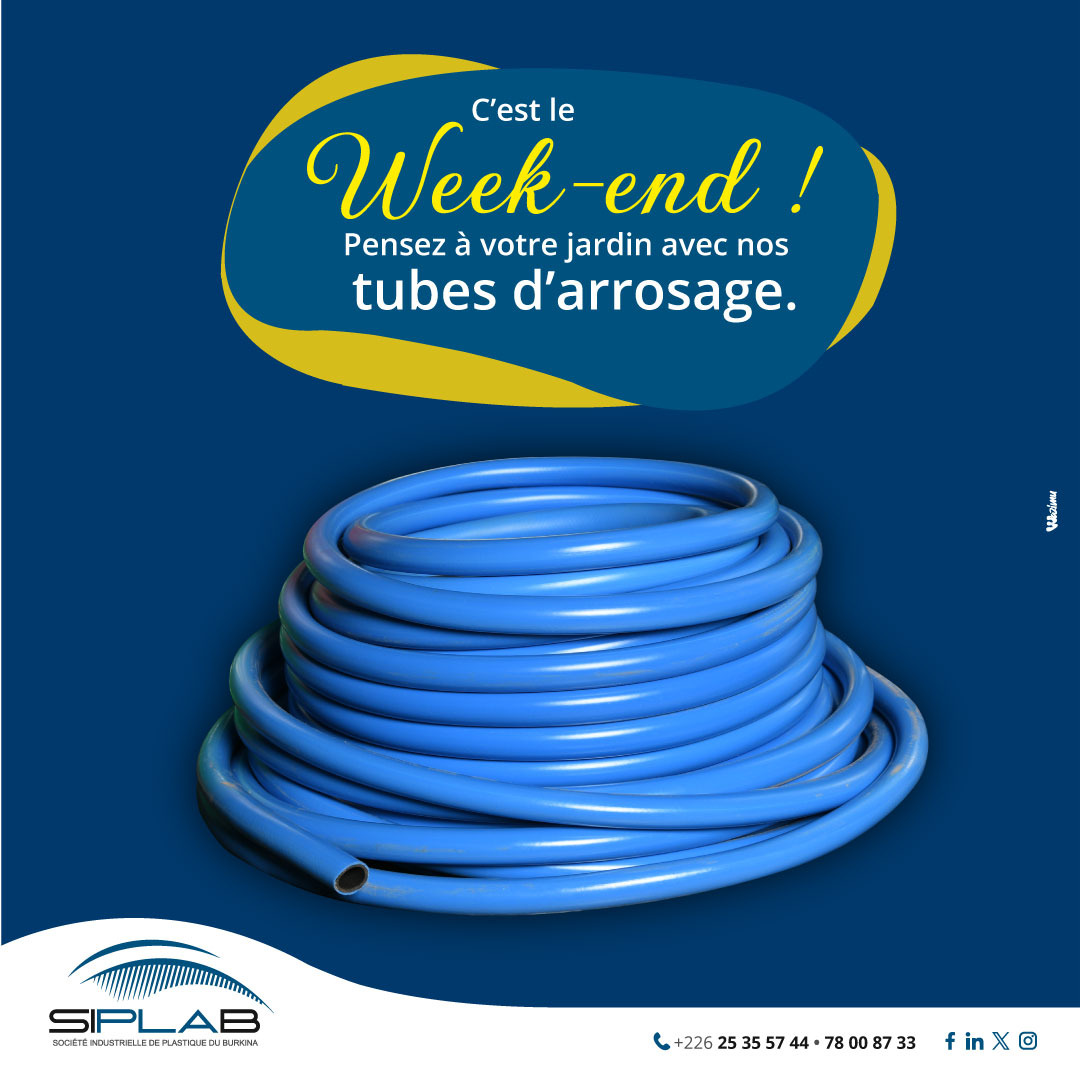 siplabbf's tweet photo. C’est le weekend !
Pensez à votre jardin avec nos tubes d’arrosage.

#Siplab https://t.co/7WDKG2mtLW