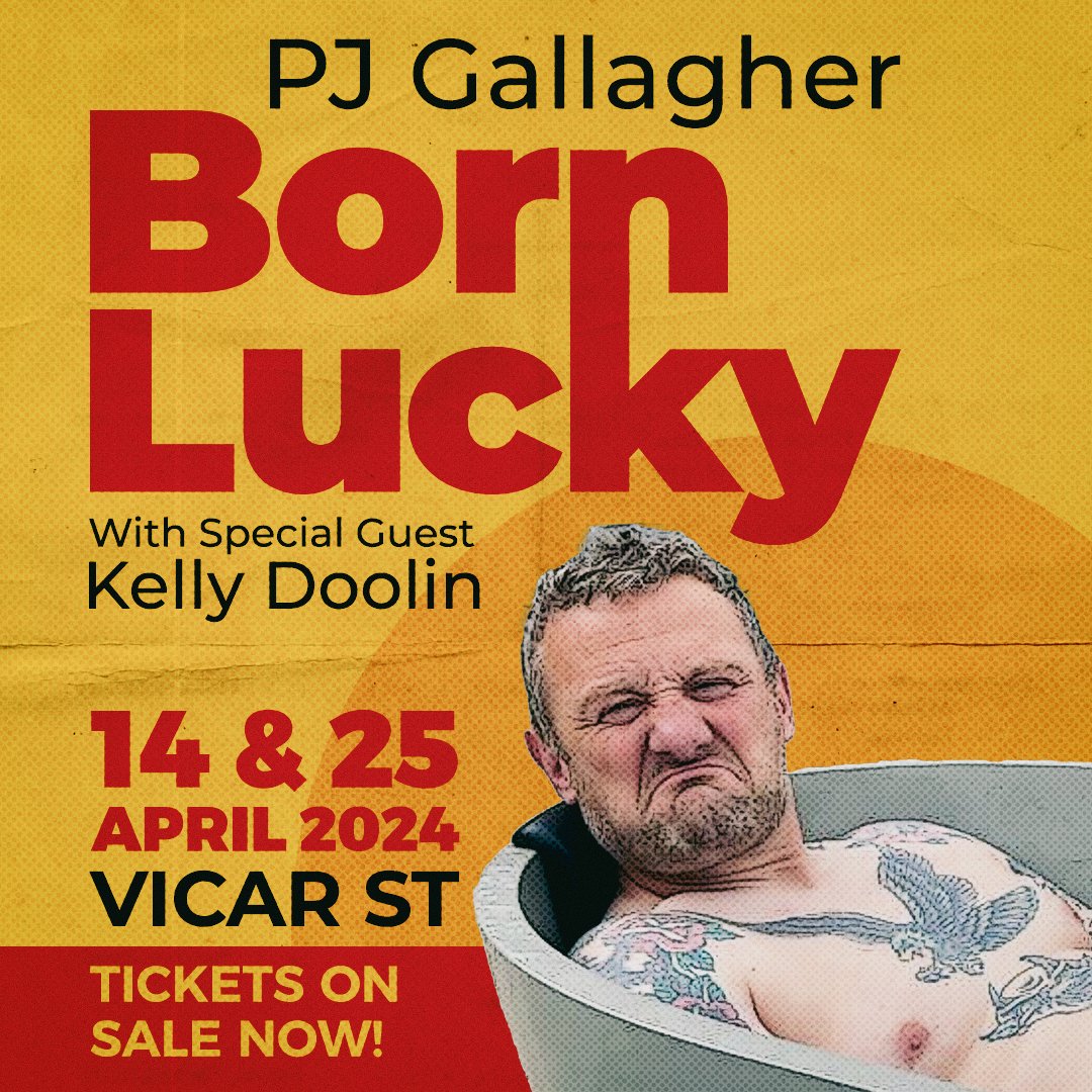 ★ ★ 𝗝𝗨𝗦𝗧 𝗔𝗡𝗡𝗢𝗨𝗡𝗖𝗘𝗗 ★★ A night out with your favourite headcase @pjgallagher If you want to feel delighted with your own life come along & laugh at his; the happy & the sad bits, the good times & the mad bits. Tickets on sale now bit.ly/45Z5ikp