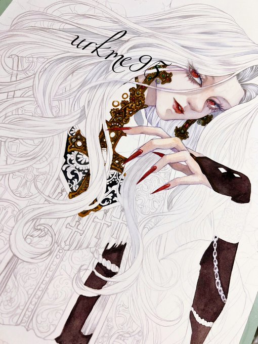 「cross white hair」 illustration images(Latest)｜5pages