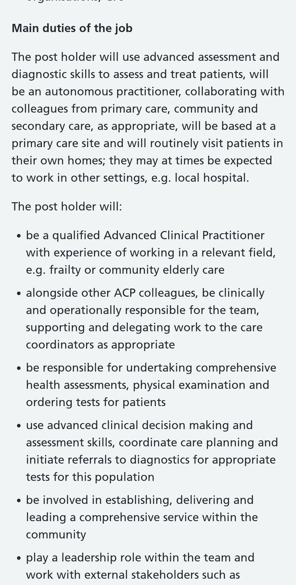 HealthPhysio's tweet image. ⭐New roles to support integrated care:
👉🏾Working ‘up stream’ – 
👉🏾Highlighting risks early, 
👉🏾Maximizing voluntary sector, 
👉🏾Providing a single point of contact for patients, families and services.  

#AdvancingPractice2023 #ACP

jobs.nhs.uk/candidate/joba…