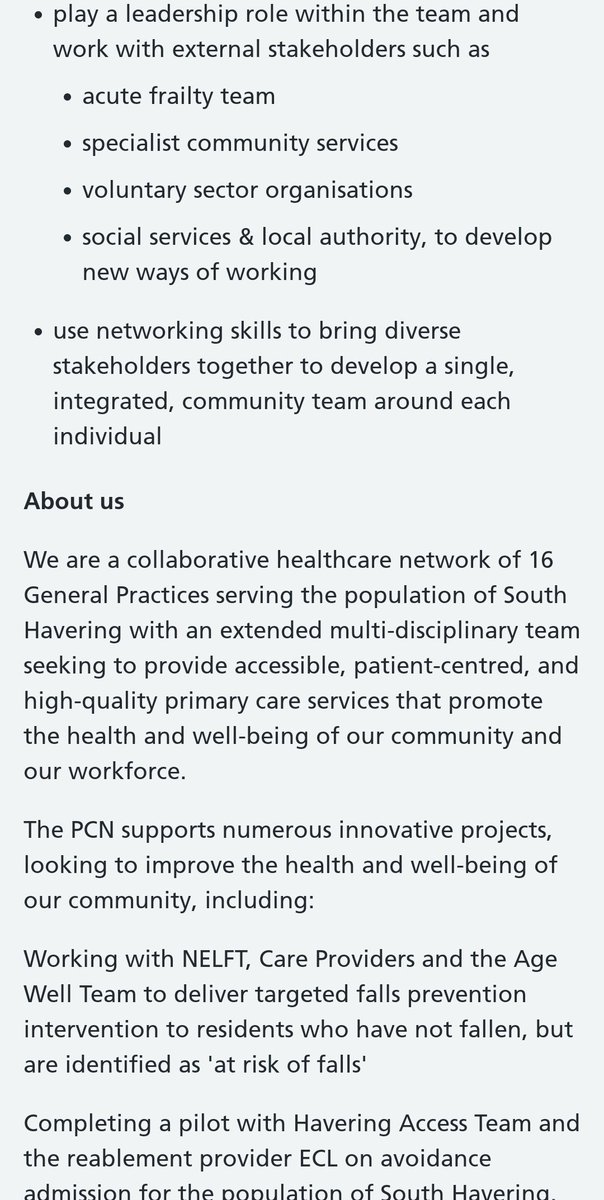 HealthPhysio's tweet image. ⭐New roles to support integrated care:
👉🏾Working ‘up stream’ – 
👉🏾Highlighting risks early, 
👉🏾Maximizing voluntary sector, 
👉🏾Providing a single point of contact for patients, families and services.  

#AdvancingPractice2023 #ACP

jobs.nhs.uk/candidate/joba…