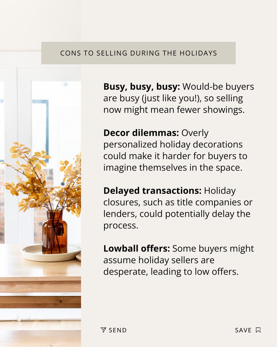 Remember, whether you decide to wait or list now, a well-presented home and a strategic approach mean success in any season.🏆 If you want to talk through your options to see what’s best for you this fall, reach out! That’s why we’re here.