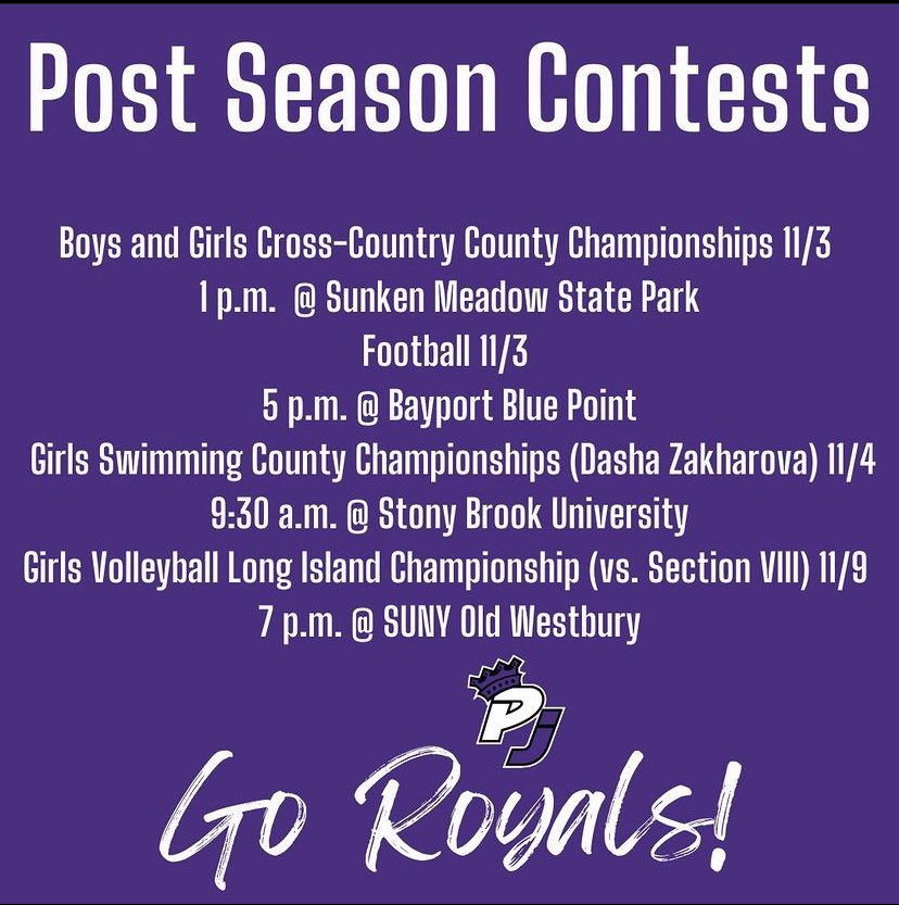 PortJeff_Hoops's tweet photo. Good luck to all Royals fall sports in the post season! #RollPort https://t.co/vSxhbYW2D8