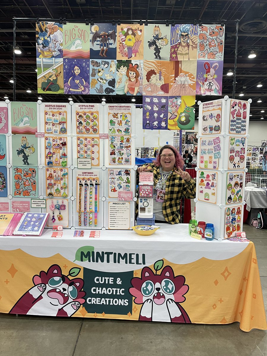 Newly married and back at it again! We’re at <a href="/Youmacon/">Youmacon</a> this weekend. We’re the first AA booth nearby the entrance! Come say hi!! 💖 #youmacon