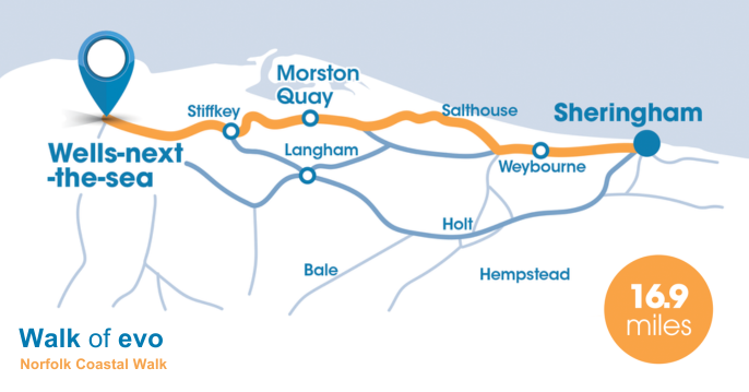 The #Walkofevo isn't over yet! We've extended by an extra 16.9 miles, taking place on the 8th November on the Norfolk coast. The walk has successfully brought teammates, colleagues, and partners together to take on the challenge, helping to raise over £31,000 so far!