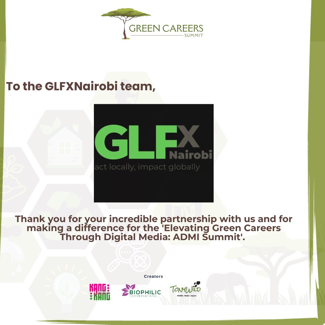 🙏 Gratitude to @GlfxNairobi for their incredible support during our conservation event! 🌿 Together, we're making a positive impact on our planet. 🌏 #ConservationPartners #GLFXNAIROBIPartnership #SustainabilityHeroes @TonyWildKe @BiophilicKE @Kang4Nature_