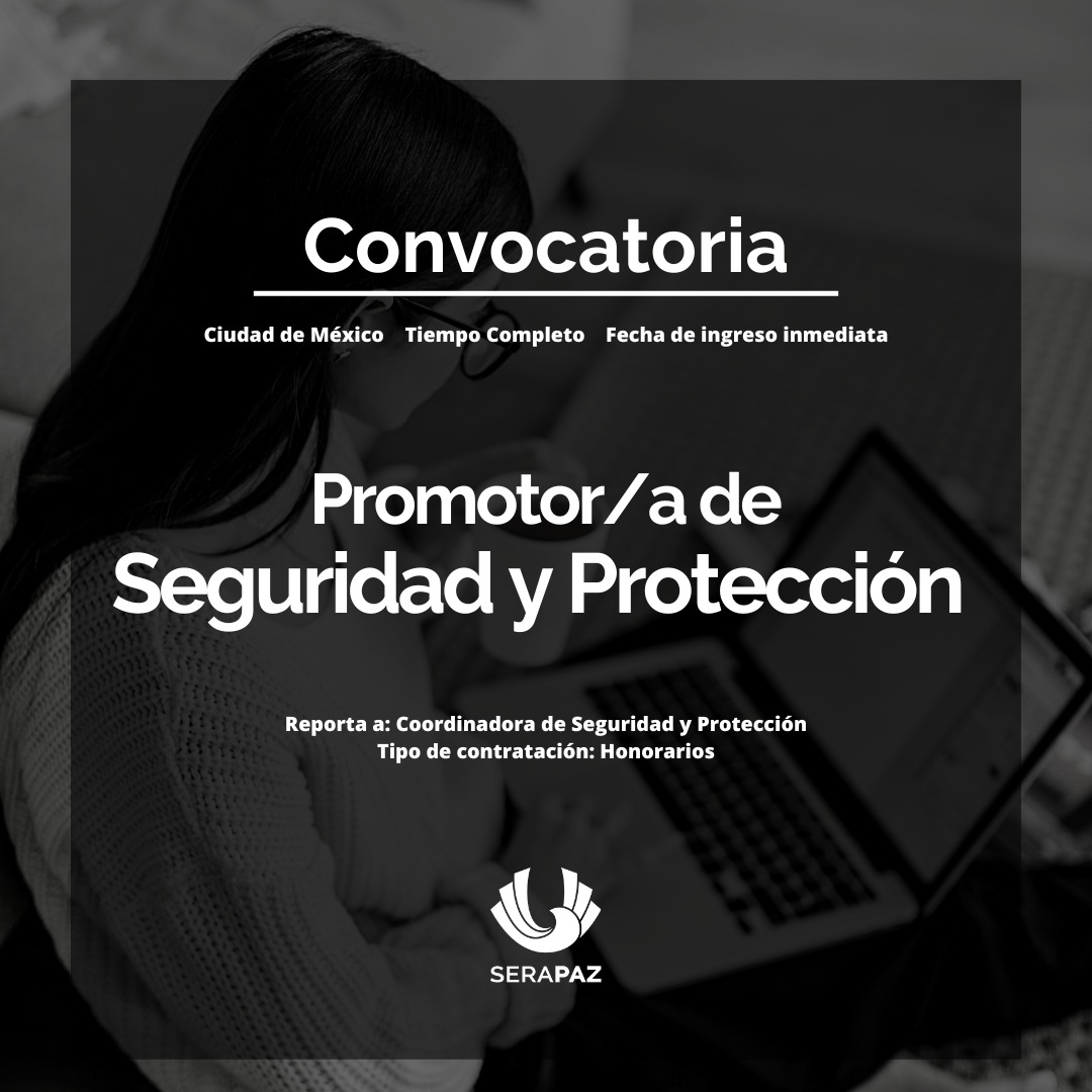 📢 #OportunidadLaboral 
Buscamos persona para Promotoría de Seguridad y Protección
👉Objetivo: Contribuir al diseño e implementación de estrategias y mecanismos de protección que incrementen la seguridad de los actores sociales que acompañamos
👉Bases bit.ly/promotoriasegu…