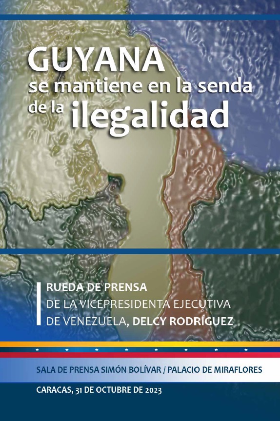 #DISCURSO 📰 | Vicepresidenta Ejecutiva @delcyrodriguezv: Guyana se mantiene en la senda de la ilegalidad ➡️goo.su/ylx3