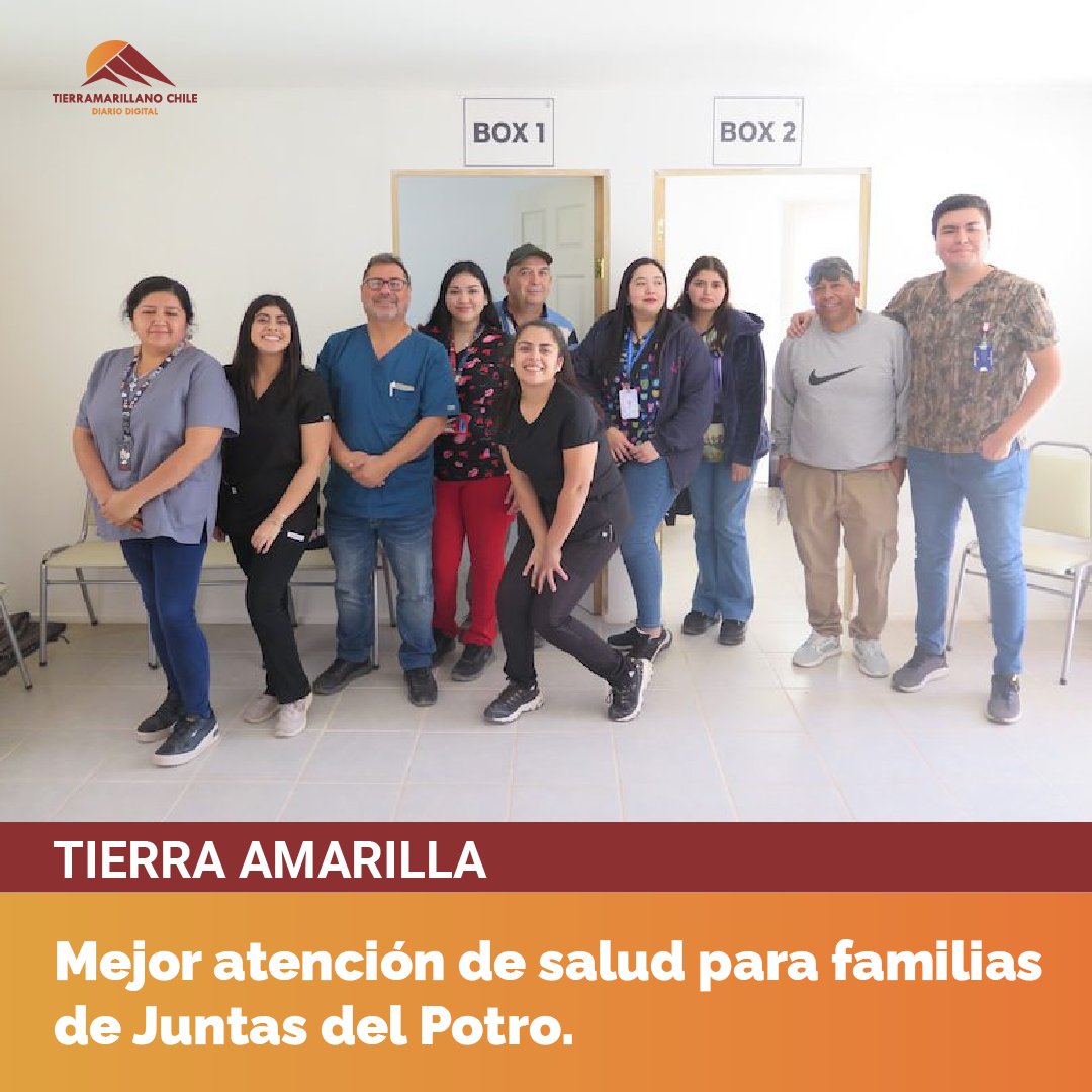 tamarillano's tweet photo. 🏥👩⚕️🚑 Gracias a una nueva Posta Rural, producto del trabajo colaborativo entre Caserones y la Junta de Vecinos “Valle Unido”, la localidad cuenta con tres nuevos boxes.
#TierraAmarilla #Caserones #JuntaDelPotro #SaludComunal
👇Lee la nota aquí👇
https://t.co/n5X7kN6YJc https://t.co/Go1HfNLuQo