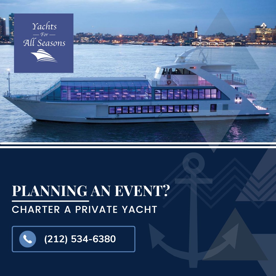 #YachtsForAllSeasons transforms special events into memorable celebrations with the exquisite scenery of #NewYorkCity.
.
📞 Ask about our private event packages at (212) 534-6380
.
 #yachtcruise #yacht #IloveNY #privateevent #yachting #yachts #NYHarbor #iloveNYC #yacht #NYC #Y4AS