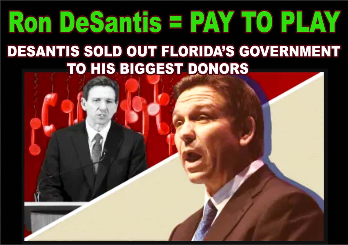 Deemoney521's tweet photo. @tomaskenn @ACE525 #InvestigateDeSantis #DesantisistheSwamp !! Mr #PaytoPlay!! https://t.co/rZSf9bEl81