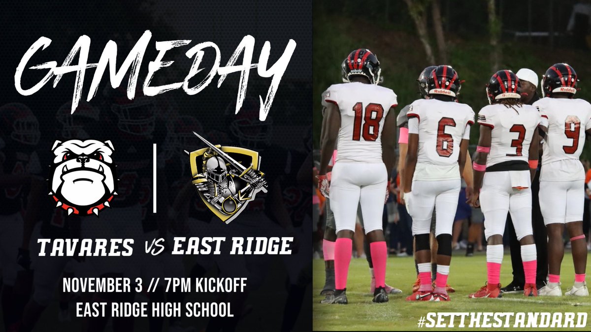 ‼️GAMEDAY‼️

One last game for @FootballTavares to make a push for the Playoffs! Them Dawgs are going out swinging! 💪🏻#ExpectVictory

📍ERHS
⏰ 7PM

@CenFLAPreps @Preps352 @FlaHSFootball @Andy_Villamarzo @DanLaForestFB @larryblustein @PrepRedzoneFL @JMarkG1962 @osvarsity @JCCarnz