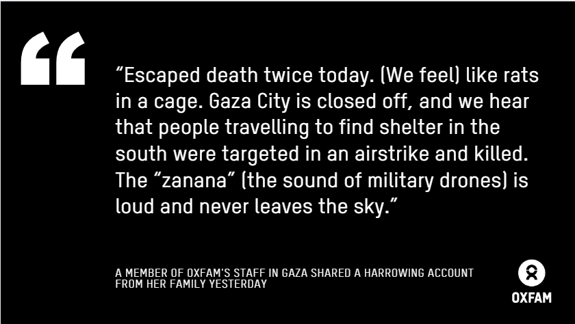 BREAKING: Half a million civilians caught in northern #Gaza “siege within a siege” - says Oxfam

Read our release 👉👉oxf.am/3SmJYCh
