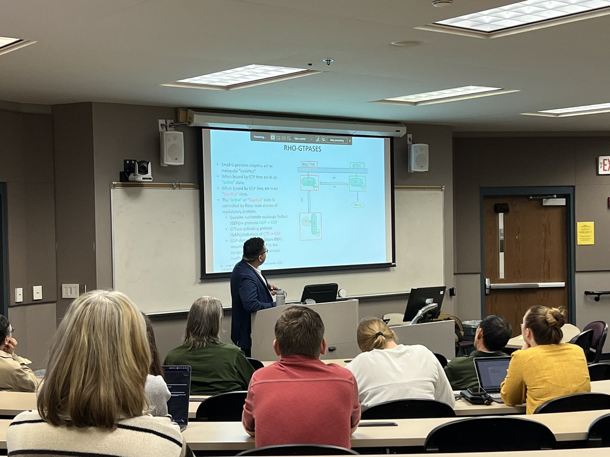 EspenLab's tweet image. Enjoying listening to @ShayanNikAkhta1 present his final seminar as he defends his dissertation work on Rho-GTPases.  Outstanding work in ACB at @ECUBrodySOM @ECUResearch @ECUGradSchool