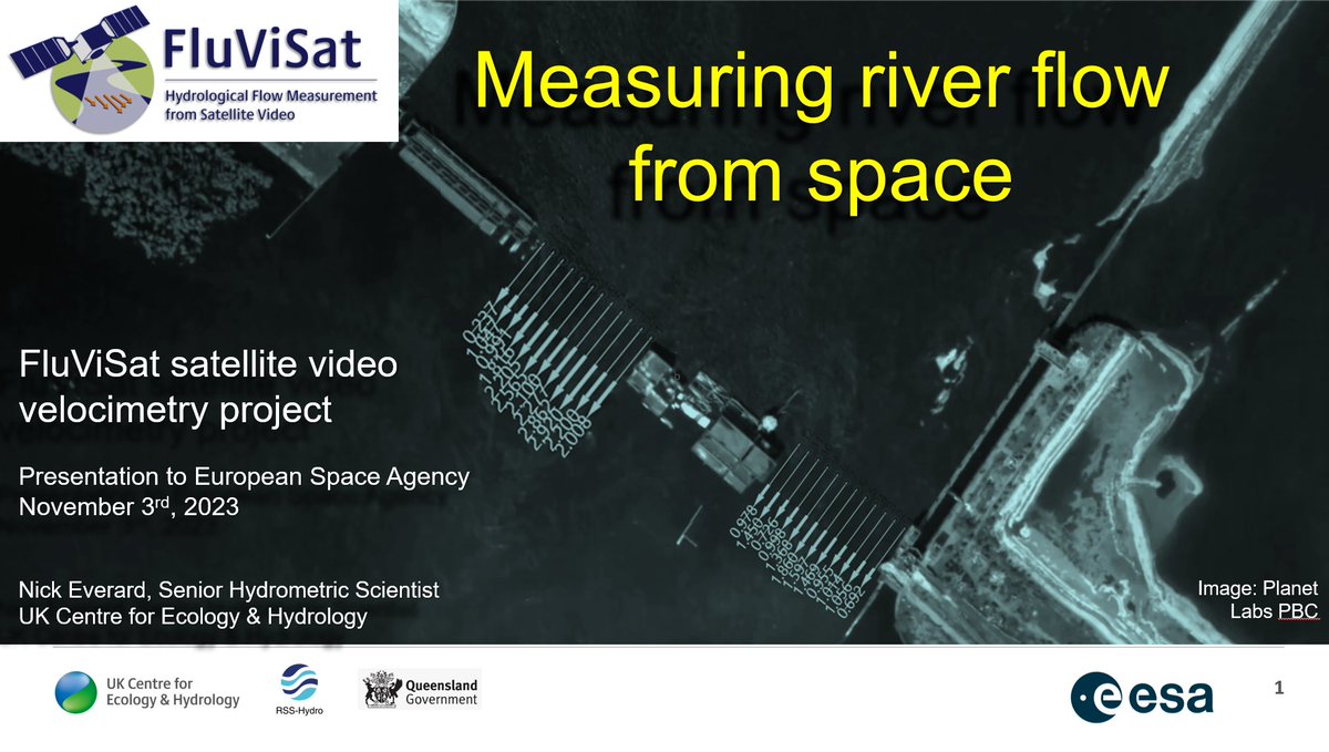 That went well! 55 slides in 35 minutes....! Oh, the project..? Brilliant - we can measure river flow, accurately, with video & still imagery from space. Now, come and talk to me at BHS 40th next Monday & #HydroSpace23 in Lisbon.