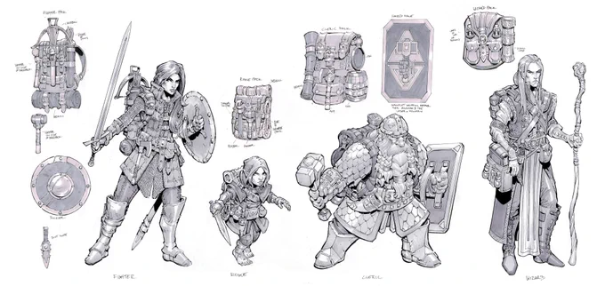 Some character concepts for @reapermini's new fantasy RPG "Dungeon Dwellers" check out the kickstarter here: 
