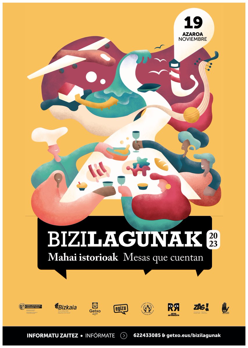 Mesas que cuentan
¿quieres formar parte de una de ellas?
Inscripciones labur.eus/bizilagunakbaz…