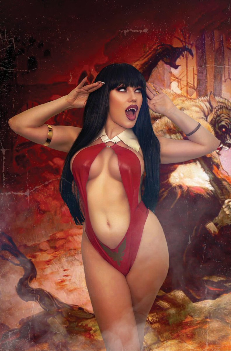 DynamiteComics's tweet photo. Monday is the Final Order Cutoff for Vampirella: Dead Flowers #3 from Sara Frazetta, Bob Freeman and Alberto Locatelli. Look for the cover by cosplayer Rachel Hollon. Also available in Virgin.

#vampirella #sarafrazetta #bobfreeman #albertolocatelli

https://t.co/c7vJJDS8Z5 https://t.co/9oJXRPrKw5