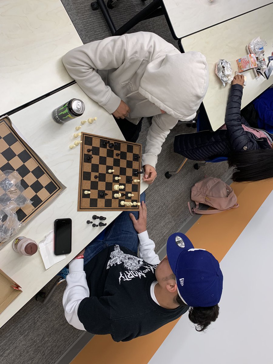 A little bit of chess at ACHS. Good way to spend the time at lunch. #ACHSPride