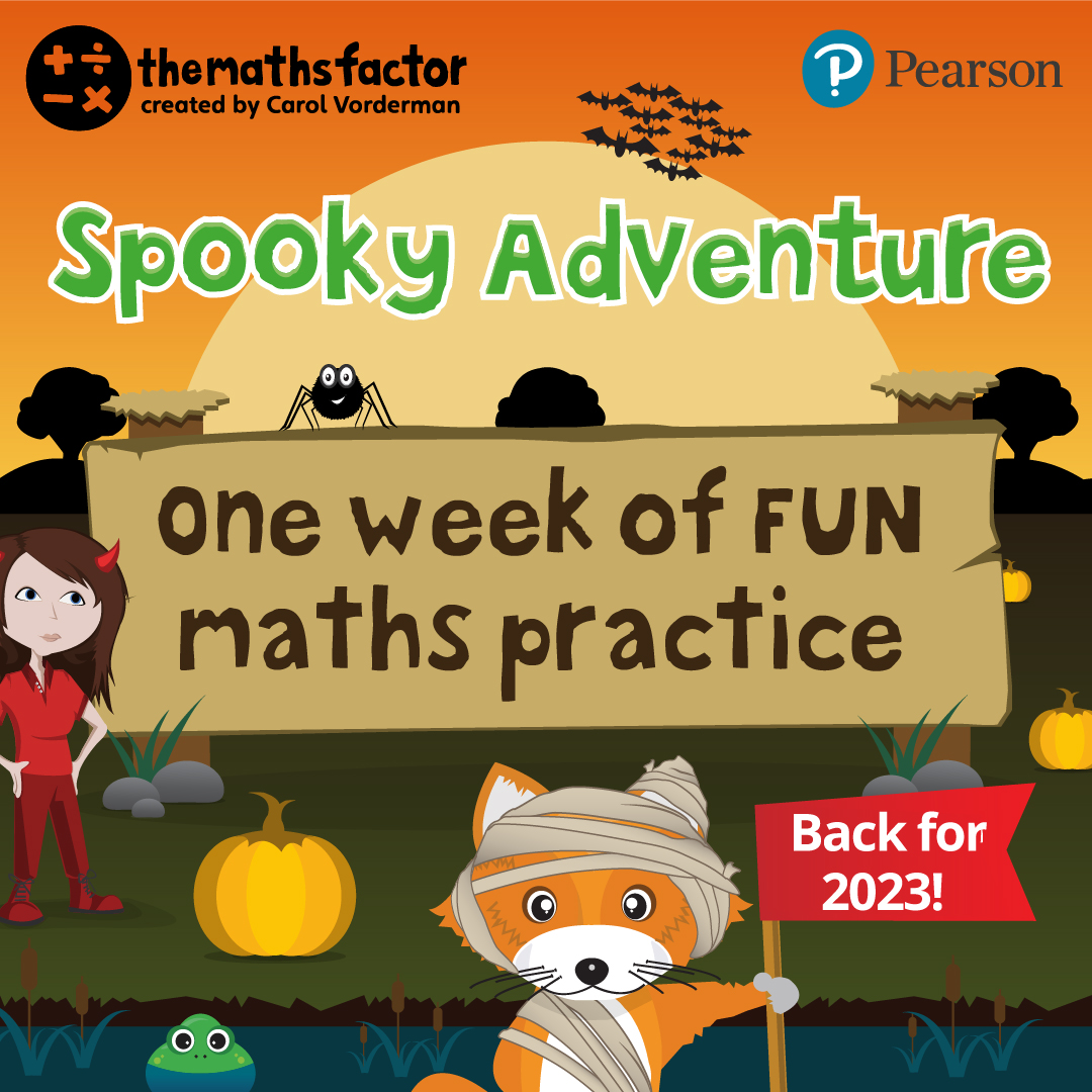 Don’t miss out! ⏰ Our FREE Spooky Adventure closes on 07/11. 🎃

A FUN way to boost your child’s #maths confidence this term, with online games and practice from <a href="/carolvorders/">Carol Vorderman</a> 🪄

Join for free this weekend 👉 bit.ly/TMFSPOOKY23

#Halloween #mathsisfun