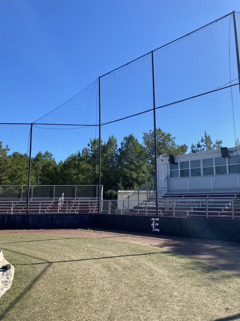 EnterpriseBase2's tweet image. “If you build it, they will come!” New backstop net is up! #jacketbaseball