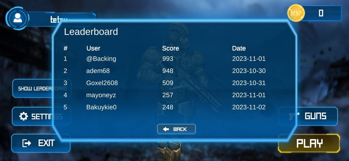 MN BRIDGE (@mn_bridge) on Twitter photo Congratulations to the survivors of #TheLastStand!
Rewards for the first week's tournament have been distributed to the top players: 🥇Backing ($350), 🥈adem68 ($100), and 🥉Goxel2608 ($50).
The game is currently undergoing updates for the 2nd week's tournament and will be Congratulations to the survivors of #TheLastStand!
Rewards for the first week's tournament have been distributed to the top players: 🥇Backing ($350), 🥈adem68 ($100), and 🥉Goxel2608 ($50).
The game is currently undergoing updates for the 2nd week's tournament and will be
