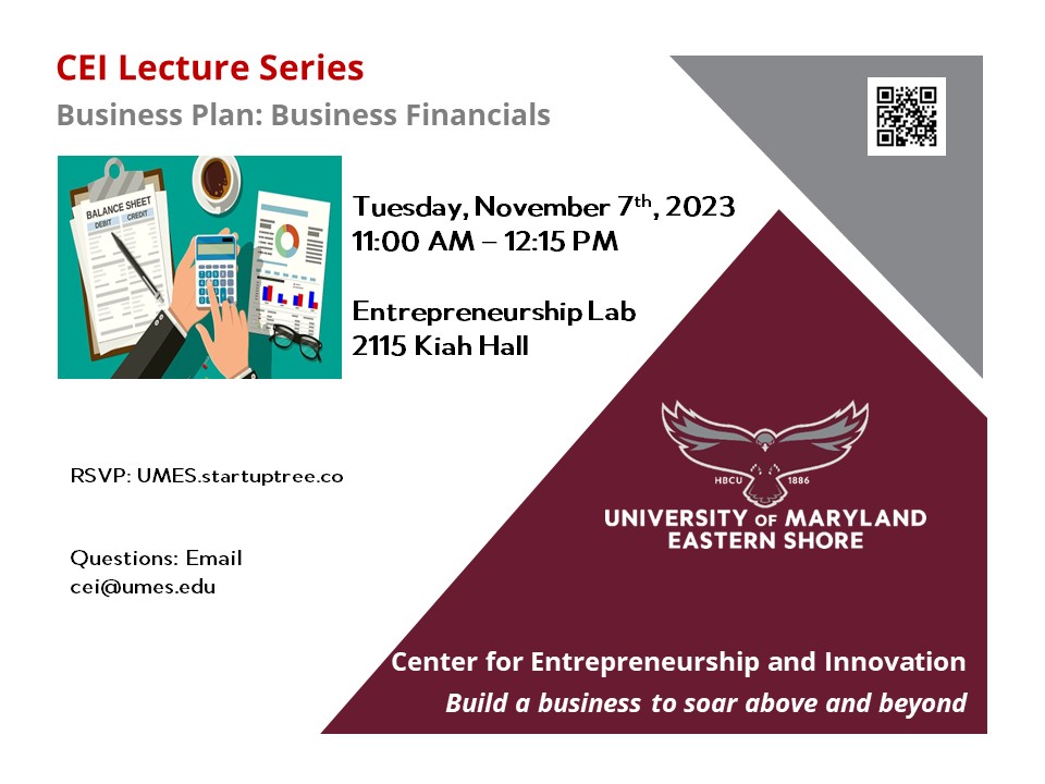 umes_cei's tweet photo. Join us for a transformative workshop that will elevate your financial literacy and empower you to drive your business to new heights. 

Hot buffet lunch will be provided; RSVP today at https://t.co/xbCRdzBXTI💼💰 https://t.co/iIYZI8bcH5