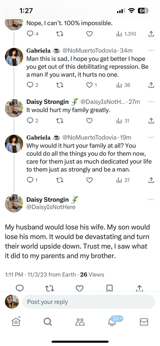 ErinInTheMorn's tweet photo. Daisy from that detrans film yesterday is honestly making a stronger argument against detransition than for it.

I can’t imagine any trans people are looking at their posts today and going, yeah… I want that for myself. https://t.co/z0rhcpVXSF