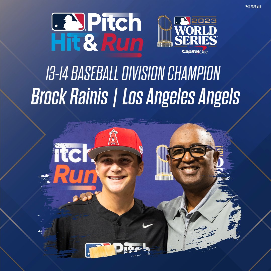 Congratulations to @Angels representative Brock on being named a @MLB Pitch, Hit & Run Champion! 🏆 Pitch, Hit & Run, MLB's official youth skills competition, held their National Finals earlier this week at Globe Life Field as young athletes competed for a title!