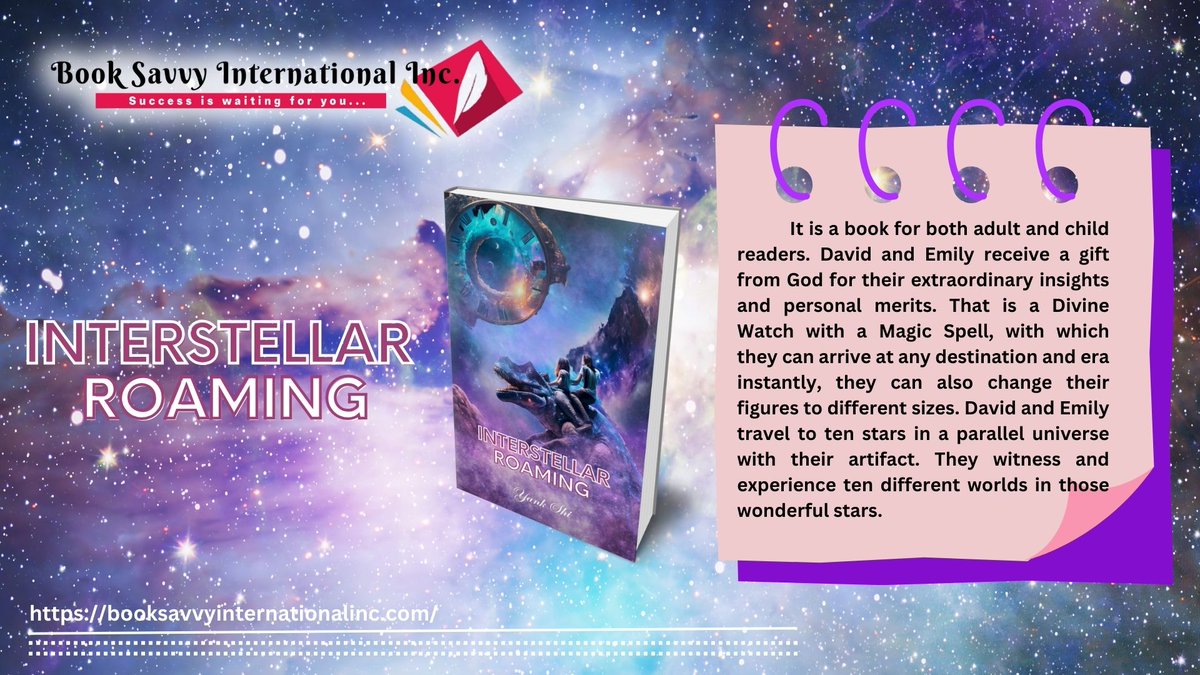 Booksavvy1990's tweet photo. Unlock the secrets of time travel and embark on an interstellar journey through the cosmos with our new book. 🚀⏳🌌 #timetraveltales

Title: 𝑰𝒏𝒕𝒆𝒓𝒔𝒕𝒆𝒍𝒍𝒂𝒓 𝑹𝒐𝒂𝒎𝒊𝒏𝒈 
Author: 𝓨𝓪𝓷𝓴 𝓢𝓱𝓲 https://t.co/YKklrwgtC2