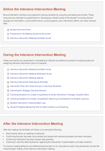 Planning data meetings for students with intensive needs? Check out these materials on <a href="/TheNCII/">NCII</a> website developed as examples that can be adapted to meet individual needs to help facilitate meetings. intensiveintervention.org/implementation…