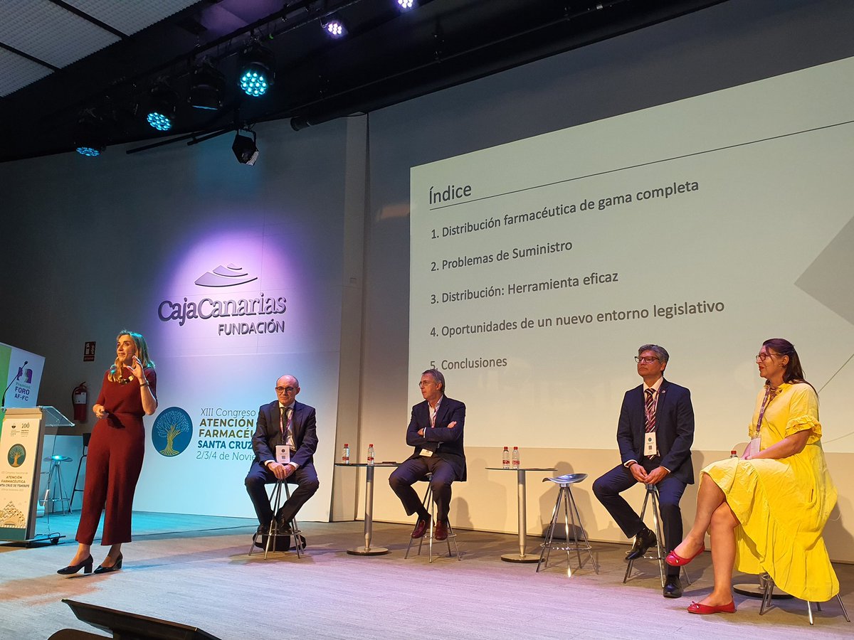 #13CongresoAF Matilde Sánchez Reyes, presidenta Federación Distribuidores Farmacéuticos, FEDIFAR, expone la visión de la distribución en cuanto a accesibilidad del medicamento.