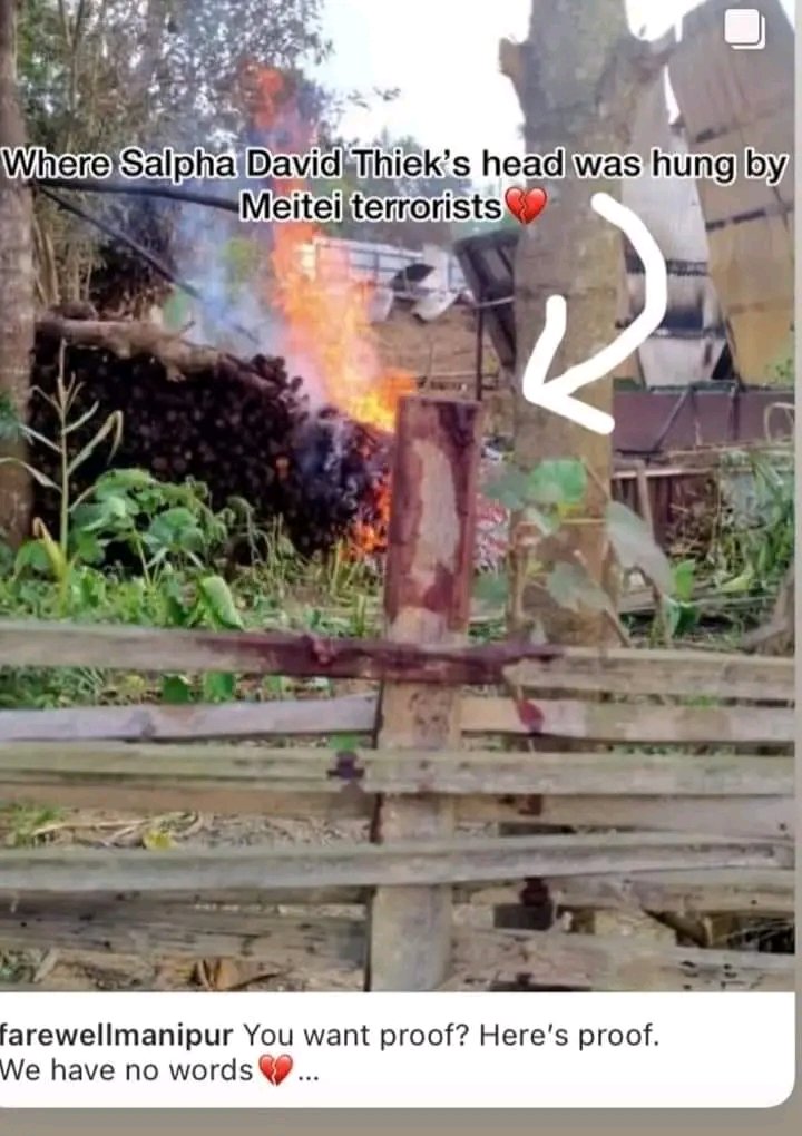 haulai_lalboi's tweet photo. Here are all the evidence how meitei terrorist beheaded our brother David on July 2 at his village(Langza). He was tortured and later beheaded by manipur commando  which is clearly visible
#Justicfordavidthiek
#Thisiskukizostory https://t.co/2IOHyIMZWd
