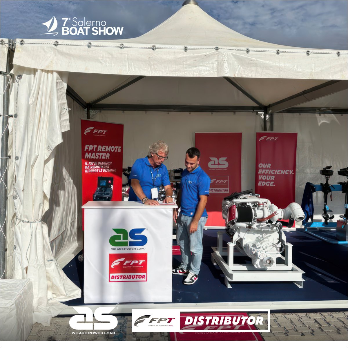 AS_Labruna's tweet image. In questi giorni siamo al Marina D’Arechi per il  @salernoboatshow.
Nel nostro stand dedicato a @fptindustrialemea siamo presenti con due motori: l’N 40 250 e l’N 67 570,  dotati delle più recenti tecnologie FPT Industrial che garantiscono prestazioni elevate e consumi ridotti