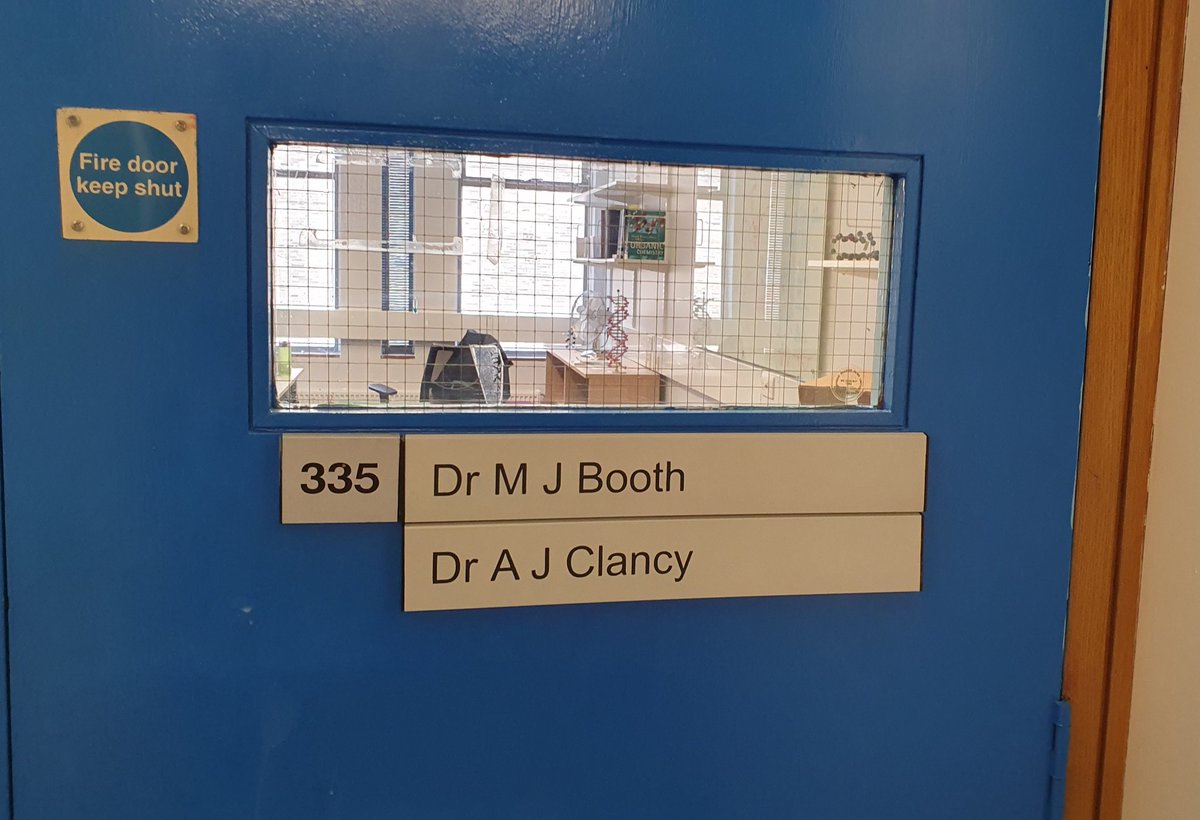 Michael Booth (@drmikebooth) on Twitter photo At last, I have a name plate on my office door - and it is gorgeous 😍😎
✋️<a href="/ChemistClancy/">Dr Adam J Clancy</a> At last, I have a name plate on my office door - and it is gorgeous 😍😎
✋️<a href="/ChemistClancy/">Dr Adam J Clancy</a>