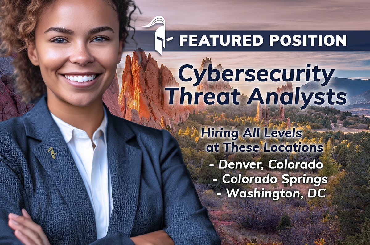 We are hiring Cybersecurity Threat Analysts for work in Denver, Colorado Springs, and Washington, DC.  Go to invictusic.applicantpro.com/jobs/ to apply. To learn about Invictus go to invictusic.com. #cybersecurityjobs #threatanalysis #dcjobs #coloradojobs #remainunconquered