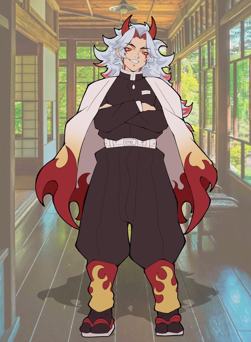 Amb_Hashira's tweet image. 🔥🐂Arataki Itto as Rengoku!!🐂🔥