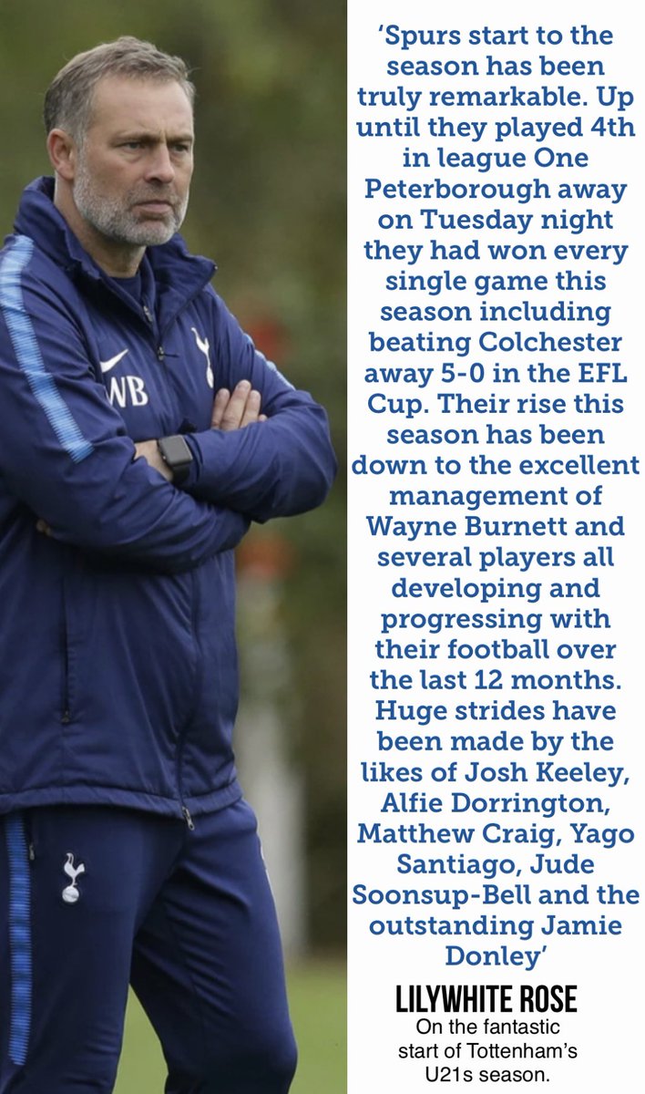 ‘Their rise this season, has been down to the excellent management of Wayne Burnett!’👏 @Lilywhite_Rose discusses the huge impact that the Spurs U21s coach, has offered this season. 📈 #NCFC | #THFC | #PL2 | 2/4