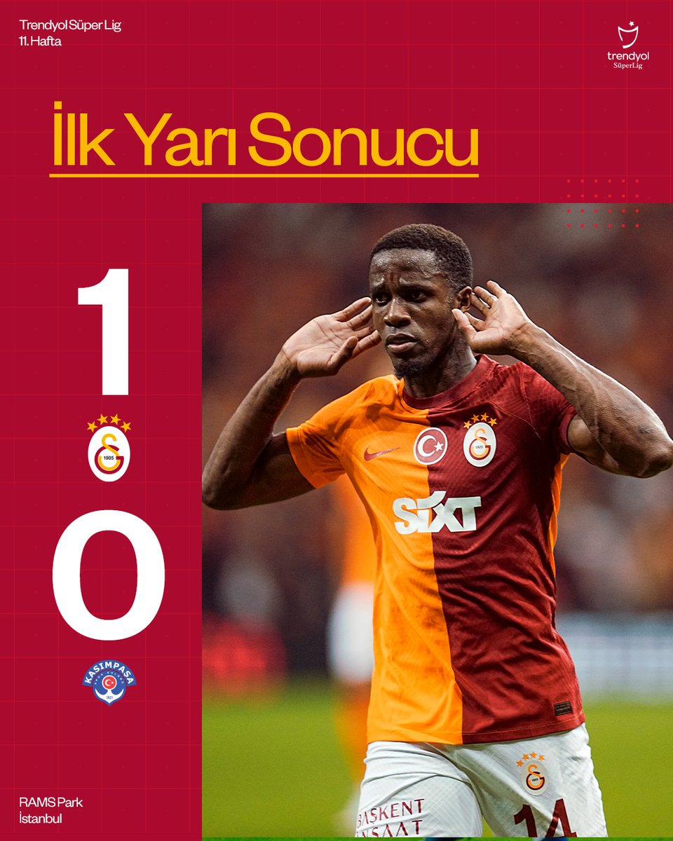 İlk yarı sonucu: Galatasaray 1-0 Kasımpaşa

#GSvKAS