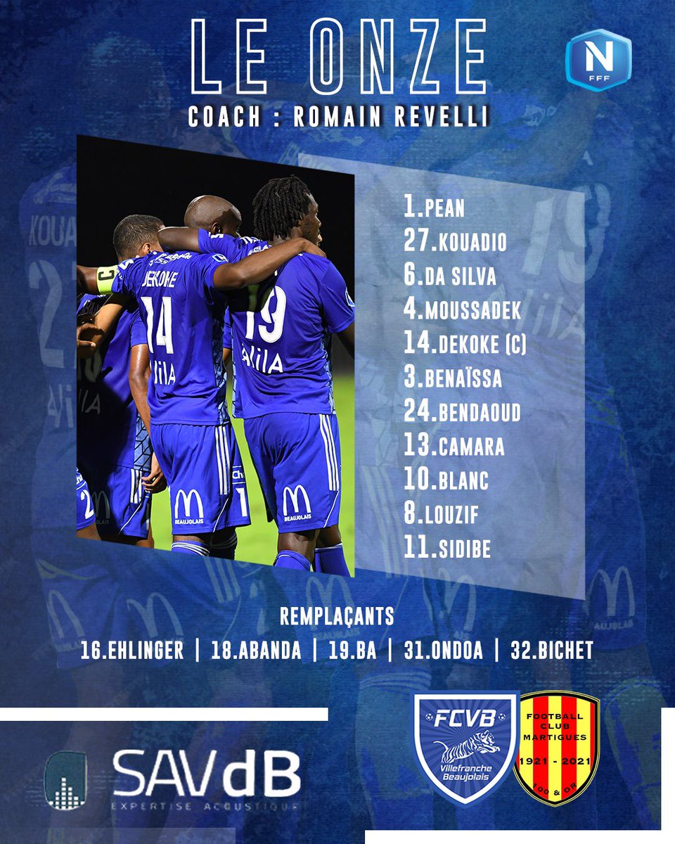 FCVB_officiel's tweet photo. 𝑳’𝒂𝒗𝒂𝒏𝒕 𝒎𝒂𝒕𝒄𝒉 | #FCVBFCM ⏳
La composition d’équipe de nos tigres caladois pour cette nouvelle rencontre à Chouffet 👥
Allez les gars, des guerriers ⚔️🔥
#TeamFCVB 🔵⚪️ https://t.co/LHBMfVmSoP