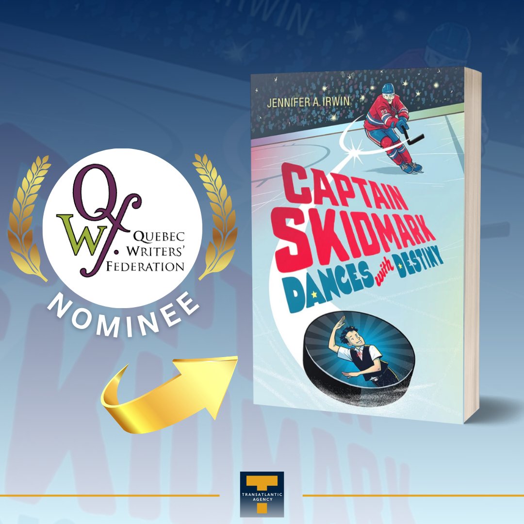 Transatlantic Agency (@translitagency) on Twitter photo We are proud to announce that CAPTAIN SKIDMARK DANCES WITH DESTINY by Jennifer A. Irwin has been nominated for the <a href="/OfficialQWF/">Quebec Writers' Federation</a> 2023 Book Prize Shortlist!
Jennifer is repped by <a href="/AmyJoT2/">Amy Tompkins</a>
Learn more: bit.ly/40q3rUH We are proud to announce that CAPTAIN SKIDMARK DANCES WITH DESTINY by Jennifer A. Irwin has been nominated for the <a href="/OfficialQWF/">Quebec Writers' Federation</a> 2023 Book Prize Shortlist!
Jennifer is repped by <a href="/AmyJoT2/">Amy Tompkins</a>
Learn more: bit.ly/40q3rUH