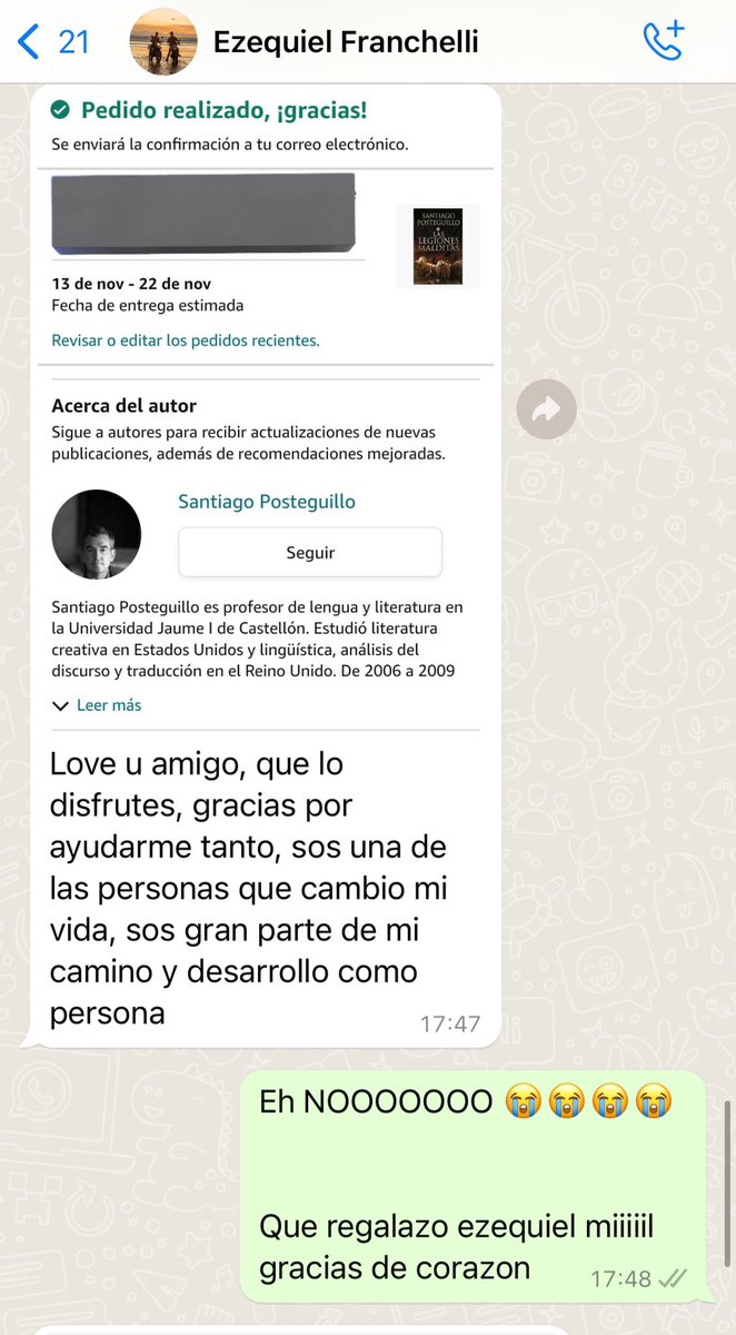 imaddinAmsif's tweet photo. @Ezesama1 no tengo palabras para este gesto tan bonito.

Fuiste un alumno pero es que te has convertido en una gran amigo. Siempre creo que las personas están para enseñarnos algo en la vida, y te cruzaste con esa bondad, esa alegría, esa felicidad de vida que te llevará a tu éxito. 

Este gesto es una muestra más de los años que nos quedan amigo mio, mil gracias de corazón.