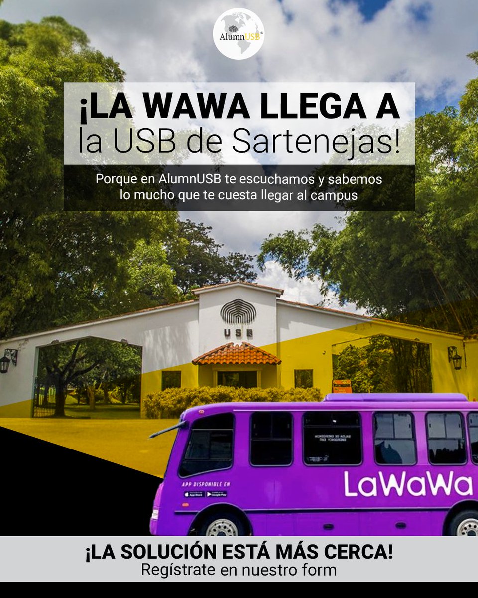 Alumn_USB's tweet image. Actualmente, la crisis de transporte en la USB es uno de los principales problemas que afecta a nuestra gente. Como organización hemos estado trabajando por conseguir la alternativa más viable; y en este momento nos complace anunciar que... ¡La solución está más cerca! 
Con La…