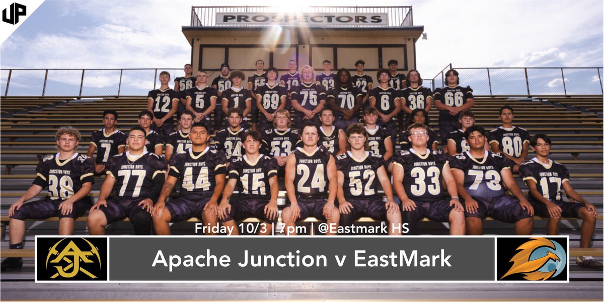 Last game of the season, come out and support the Prospectors one last time and make the short drive down to Eastmark.  Here we go AJ!
#GATA #TheJunctionBoys #FridayNightLights