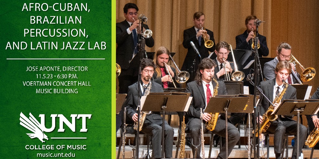 JAZZ ENSEMBLES: The Afro-Cuban, Brazilian Percussion Ensembles, and Latin Jazz Lab will perform on SUNDAY at 6:30 in Voertman Concert Hall. #AfroCubanMusic #BrazilianPercussion #LatinJazz #LiveMusic #VoertmanConcertHall