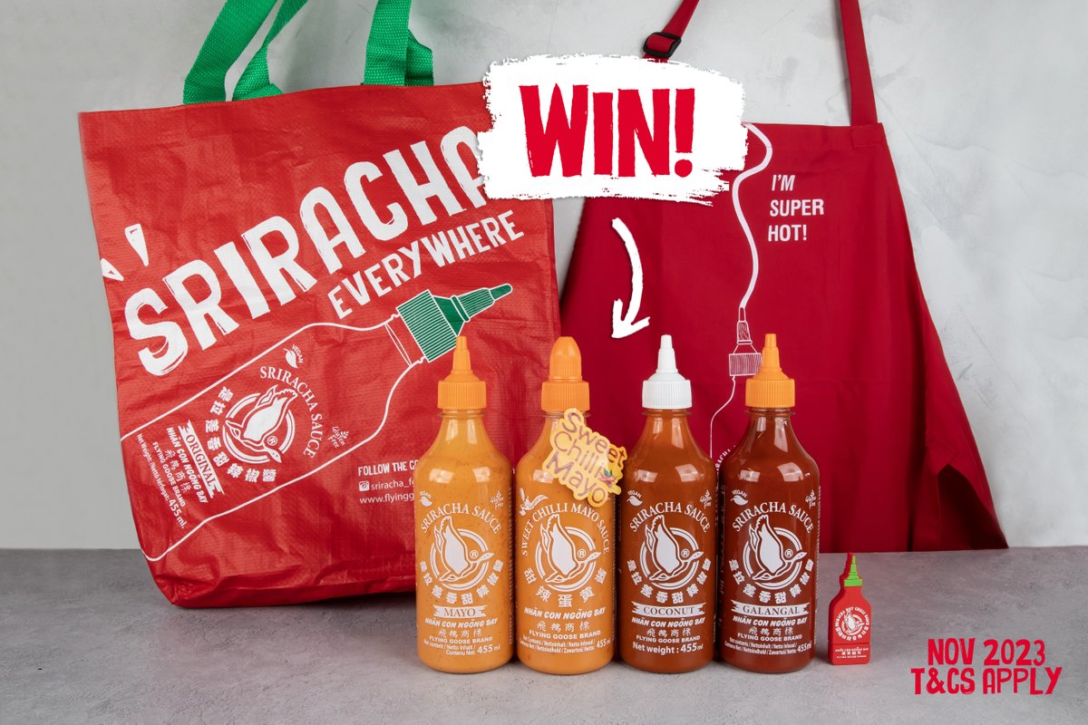 Calling all Sriracha lovers 📢 Want to get your hands on this Flying Goose bundle? Be sure to FOLLOW + RT to be in with a chance to #WIN