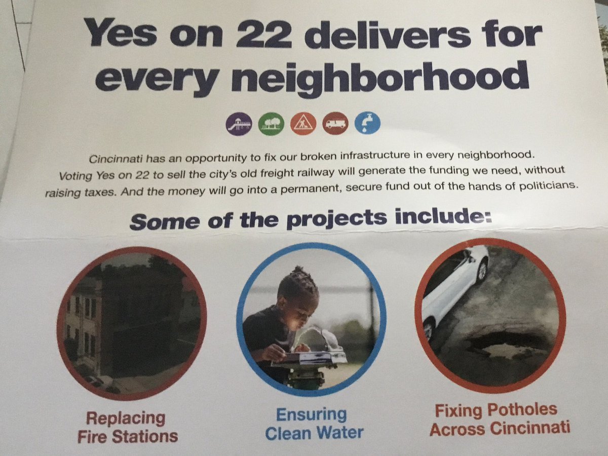 4/Proponents are simply making up things that poll well.  mailer -picture two below indicates that the projects include ‘ensuring clean water’, yet no projects involving water included b/c water is enterprise fund thru water bills and City stopped using lead in mains in 1927.