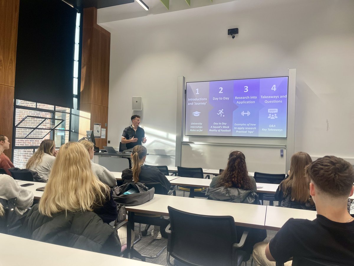 Daniel Lothian (@danlothian) on Twitter photo Great to have senior academy sport scientist <a href="/JamesConeboy/">James Coneboy</a> delivering to some of our applied placement students today around the role of a sport scientist in elite sport and his journey so far.
Top insights, from a Top human-being
<a href="/unibirmingham/">Uni of Birmingham</a> <a href="/UBSportExR/">UBSportExR</a> #gsspp Great to have senior academy sport scientist <a href="/JamesConeboy/">James Coneboy</a> delivering to some of our applied placement students today around the role of a sport scientist in elite sport and his journey so far.
Top insights, from a Top human-being
<a href="/unibirmingham/">Uni of Birmingham</a> <a href="/UBSportExR/">UBSportExR</a> #gsspp