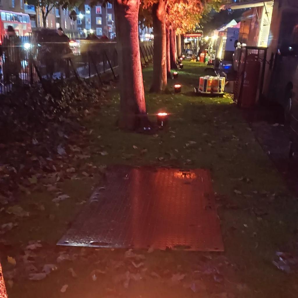 WildingSound's tweet photo. All ready at @wfcouncil Light Fest, tonight, tomorrow and Sunday. We are supplying 60KVA of power distro for the catering tents, another 20KVA of distro for Big Penny Social 's beer tent, site lighting, and some tree uplighting. 2 shows a day! Still a few tickets left... https://t.co/WXLnP99QGP