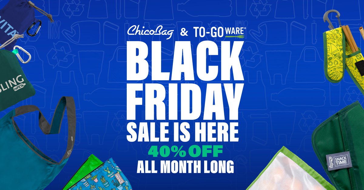 Need a last-minute gift? Go green with ChicoBag and To-Go Ware's reusable eatware, totes, and cutlery—now 40% off during our Black Friday Sale. Because no one wants another pair of socks. tinyurl.com/vs2yw6az

#littlebitbetter #gift #chicobag #togoware #lbbtip #blackfriday